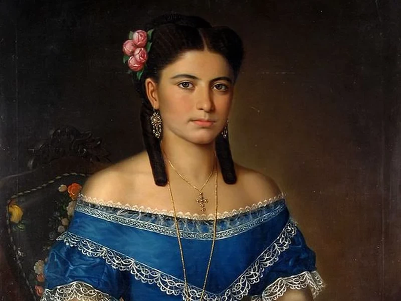 1827-Mișu Popp - Signora in blu